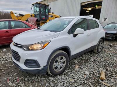 2017 Chevrolet TRAX LS, белый — VIN 3GNCJKSB3HL193108, Copart