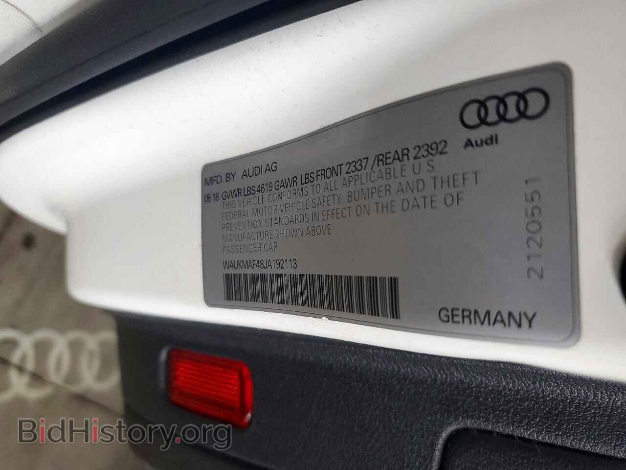 2018 AUDI A4 - VIN: WAUKMAF48JA192113 - Photo 12