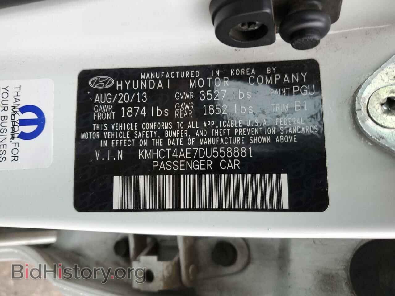 2013 HYUNDAI ACCENT - VIN: KMHCT4AE7DU558881 - Фото 12