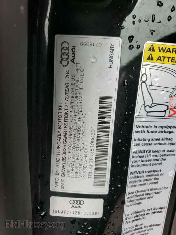 2008 AUDI TT - VIN: TRUAF38J281000904 - Фото 12