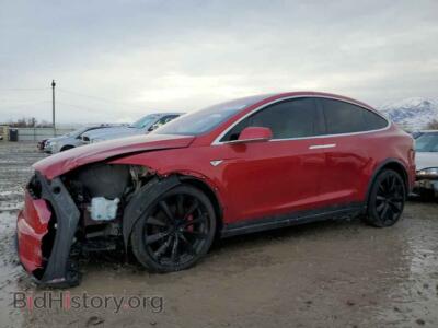 2016 Tesla MODEL X, красный — VIN 5YJXCBE40GF005143, Copart