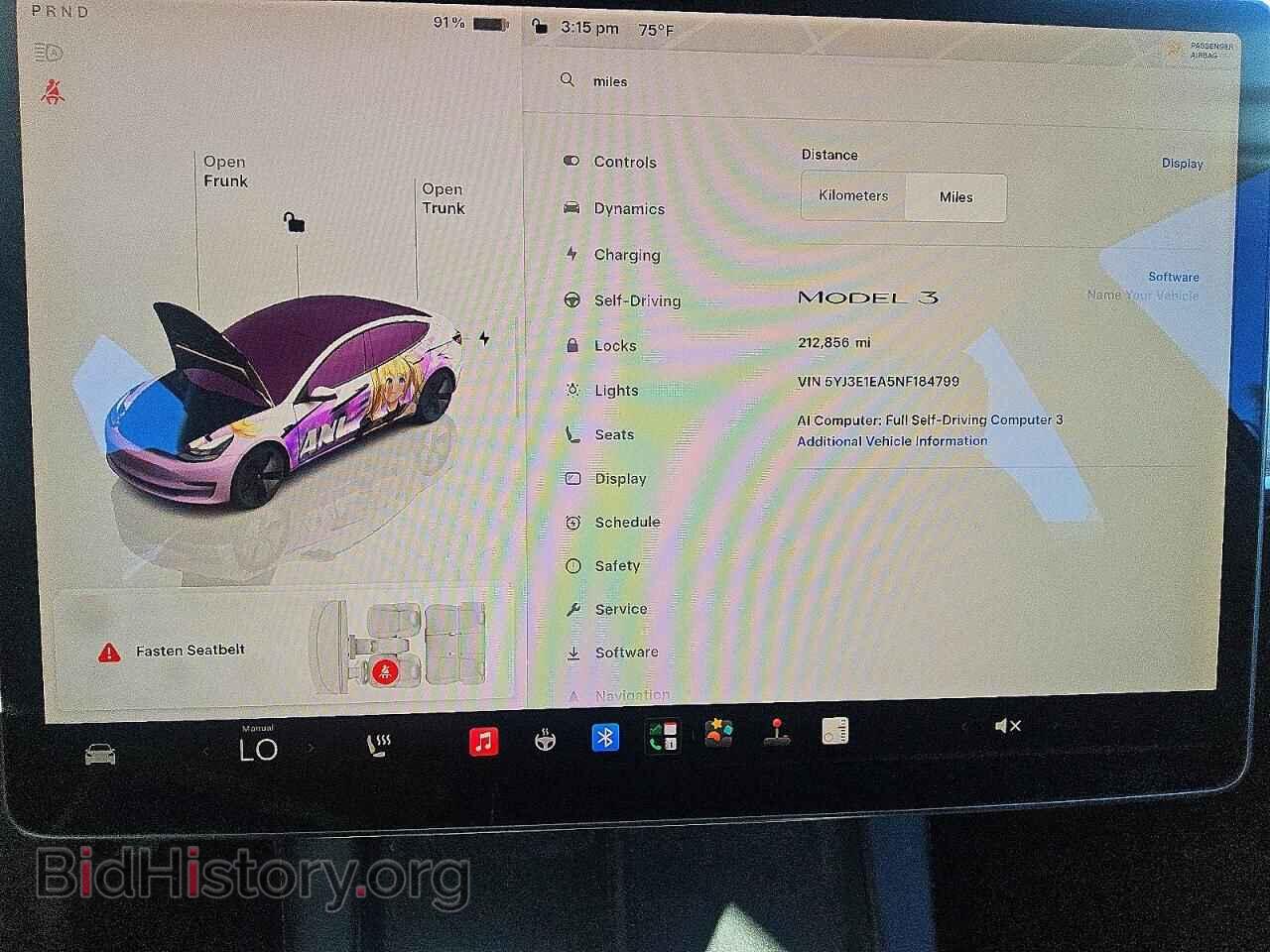 2022 TESLA MODEL 3 - VIN: 5YJ3E1EA5NF184799 - Фото 9
