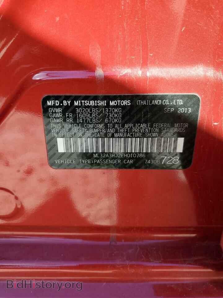 2014 MITSUBISHI MIRAGE - VIN: ML32A3HJ2EH010786 - Фото 12