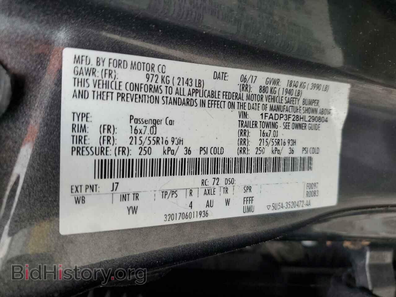 2017 FORD FOCUS - VIN: 1FADP3F28HL290804 - Photo 12