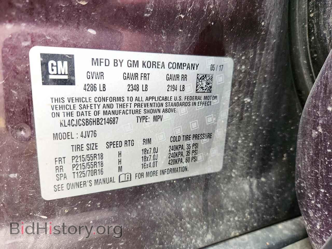 2017 BUICK ENCORE - VIN: KL4CJCSB6HB214687 - Фото 13