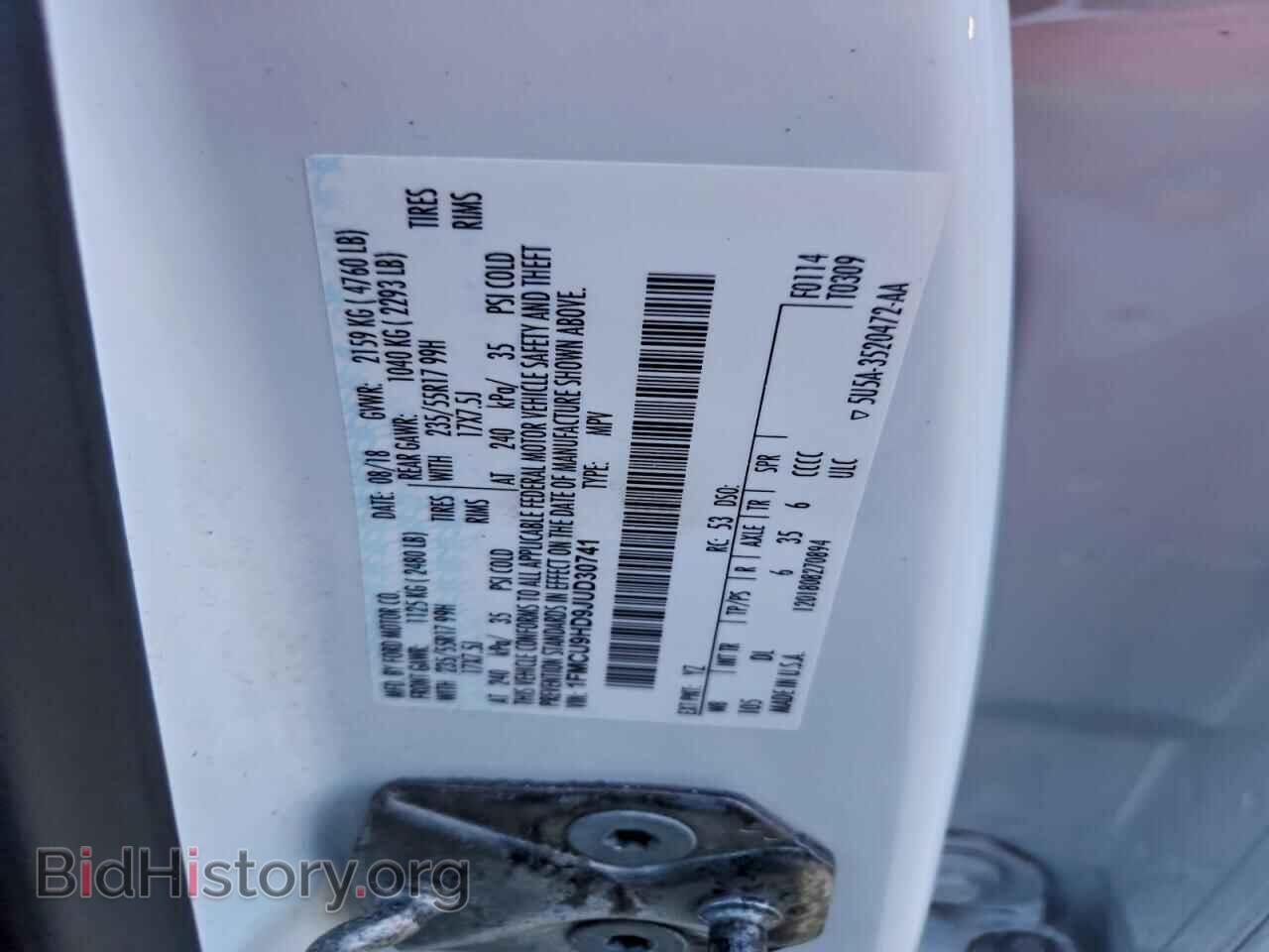 2018 FORD ESCAPE - VIN: 1FMCU9HD9JUD30741 - Фото 13