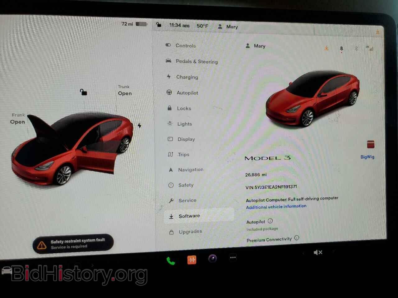 2022 TESLA MODEL 3 - VIN: 5YJ3E1EA2NF191371 - Photo 9