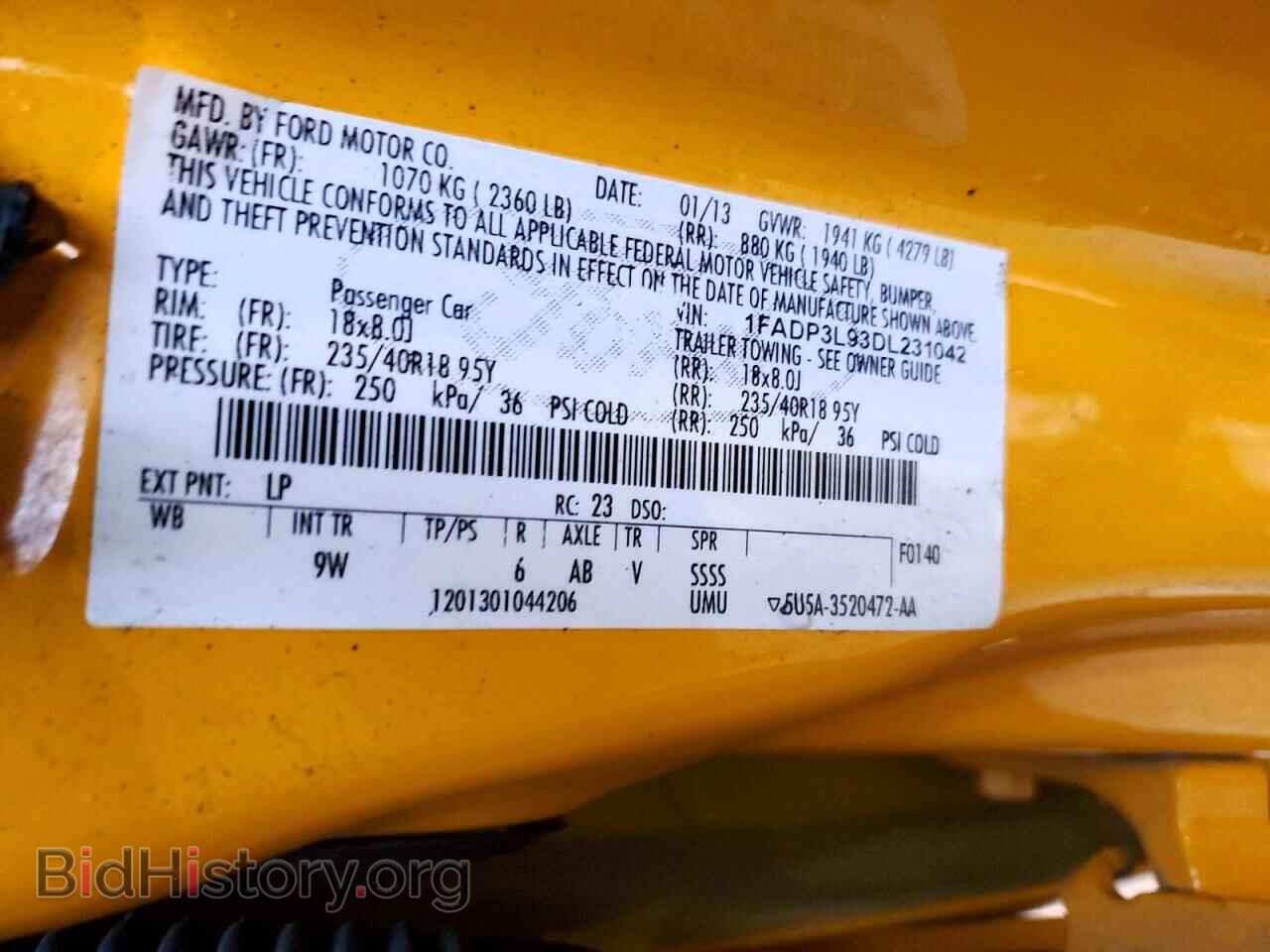 2013 FORD FOCUS - VIN: 1FADP3L93DL231042 - Фото 12