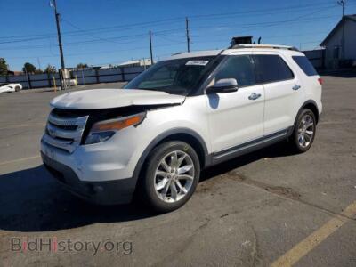 2013 Ford EXPLORER Limited, white — VIN 1FM5K8F8XDGA93419, Copart