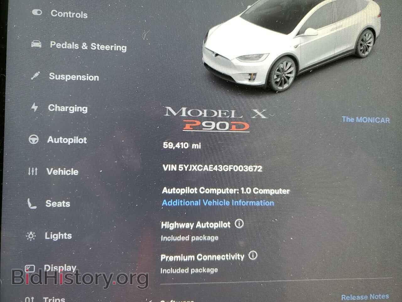 2016 TESLA MODEL X - VIN: 5YJXCAE43GF003672 - Photo 9