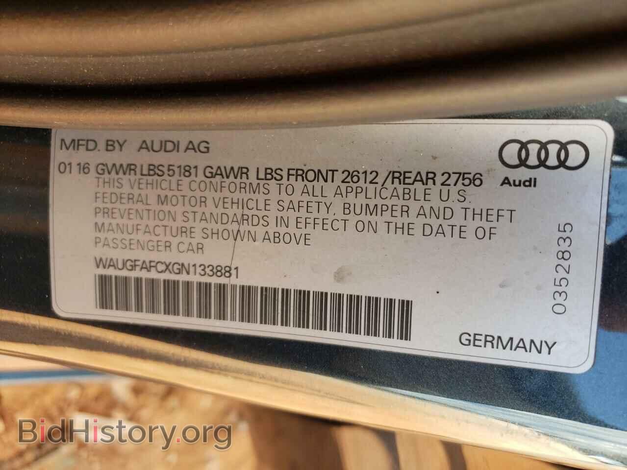 2016 AUDI A6 - VIN: WAUGFAFCXGN133881 - Фото 12