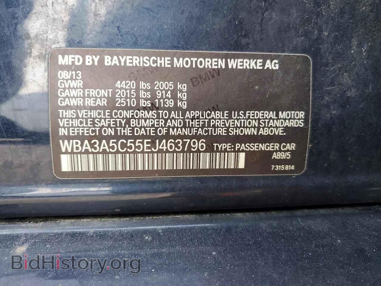 2014 BMW 3 SERIES - VIN: WBA3A5C55EJ463796 - Фото 12