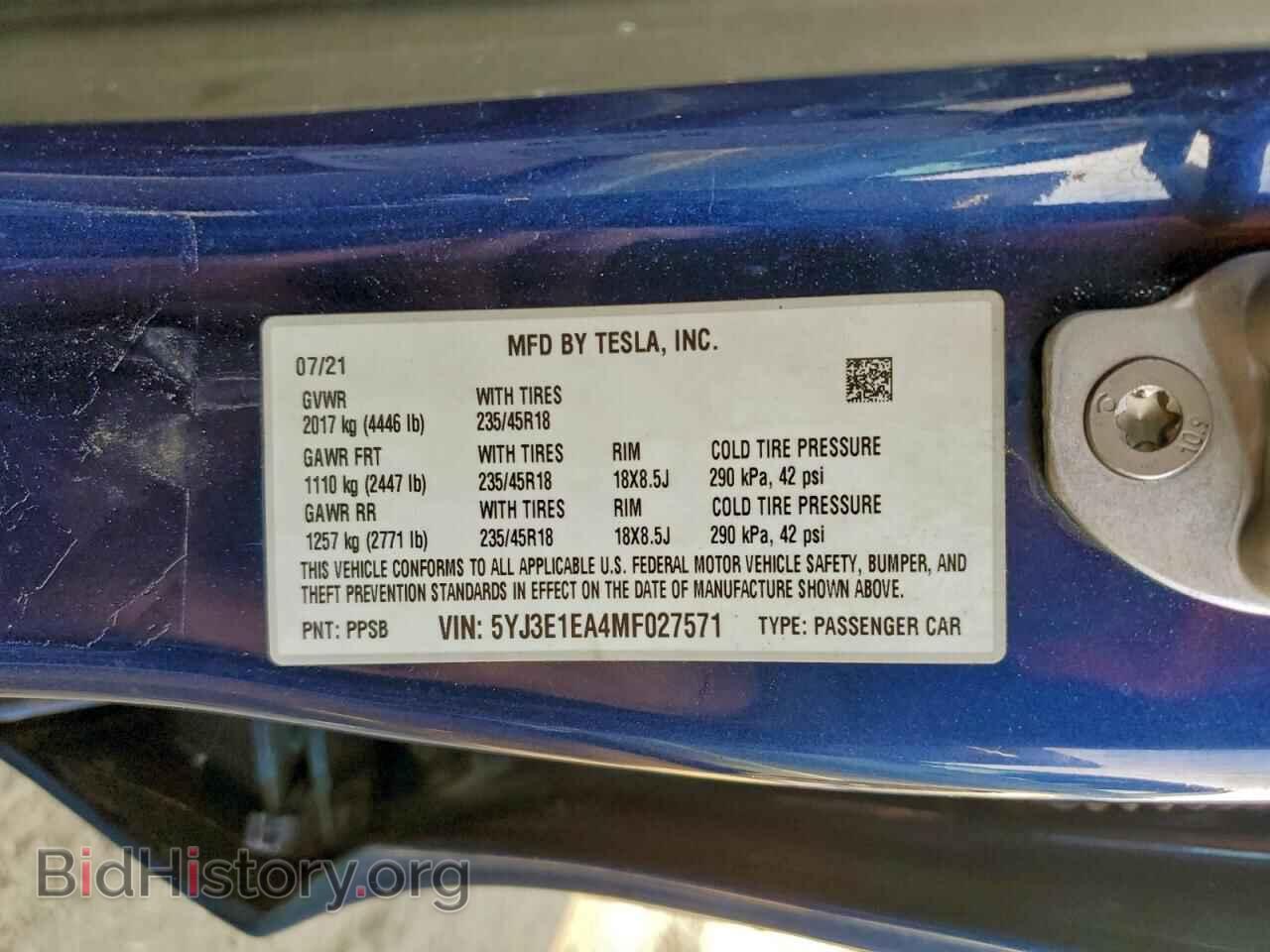 2021 TESLA MODEL 3 - VIN: 5YJ3E1EA4MF027571 - Photo 12