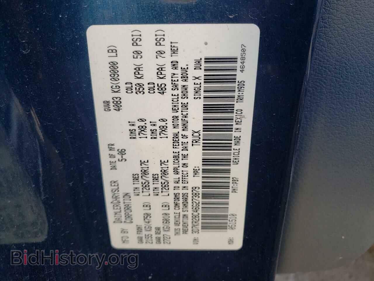 2006 DODGE RAM 2500 - VIN: 3D7KR28C46G273879 - Фото 12