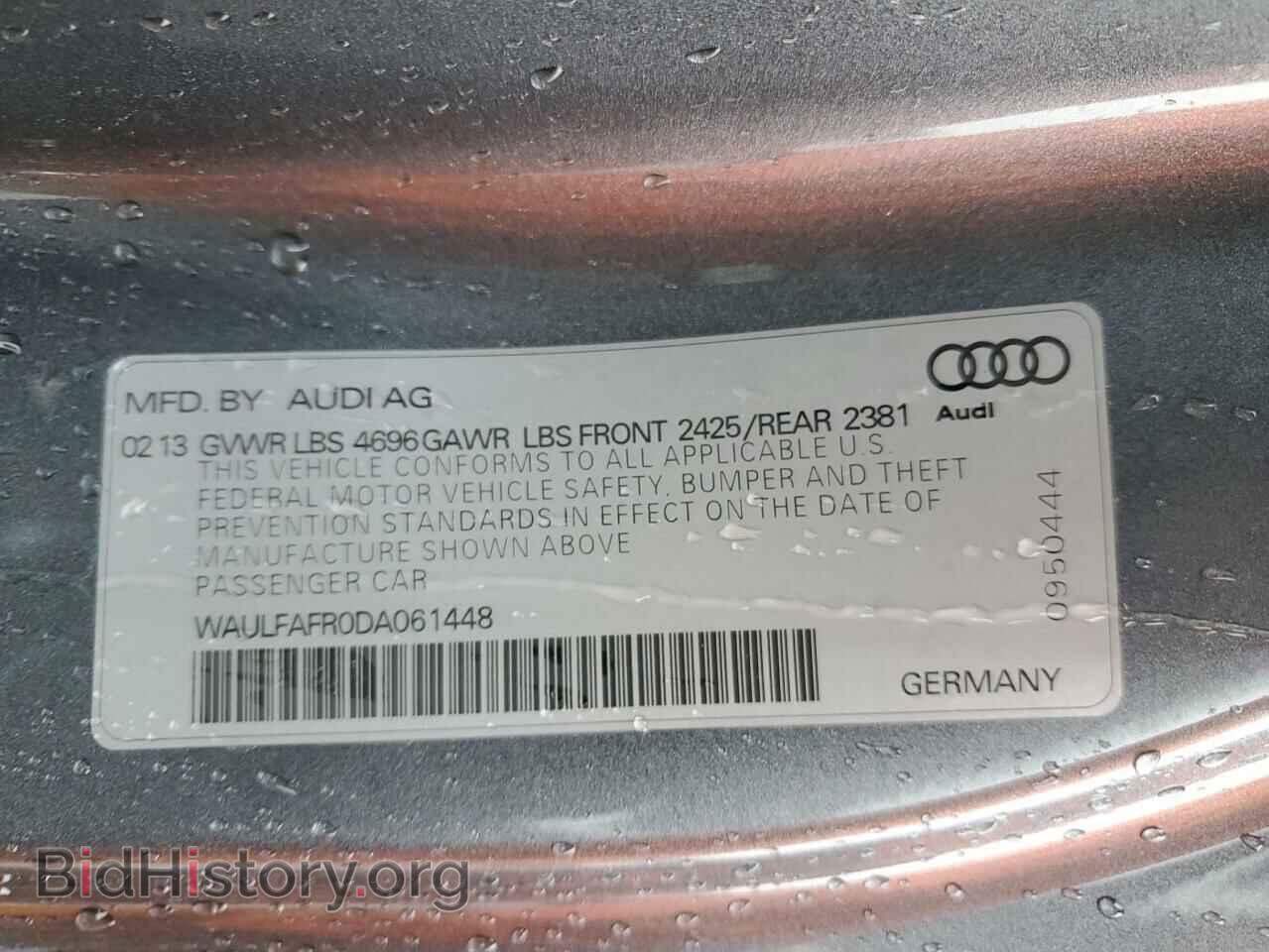 2013 AUDI A5 - VIN: WAULFAFR0DA061448 - Фото 12