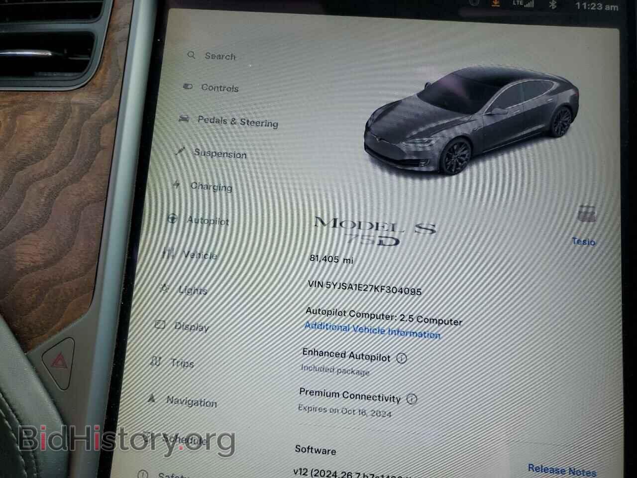 2019 TESLA MODEL S - VIN: 5YJSA1E27KF304095 - Фото 9