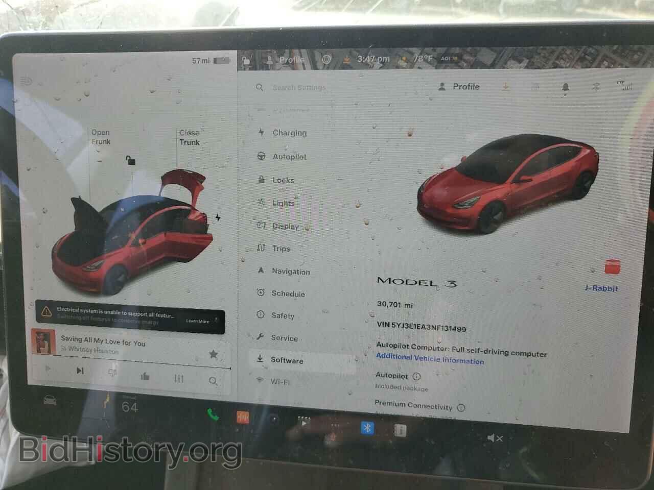 2022 TESLA MODEL 3 - VIN: 5YJ3E1EA3NF131499 - Фото 9