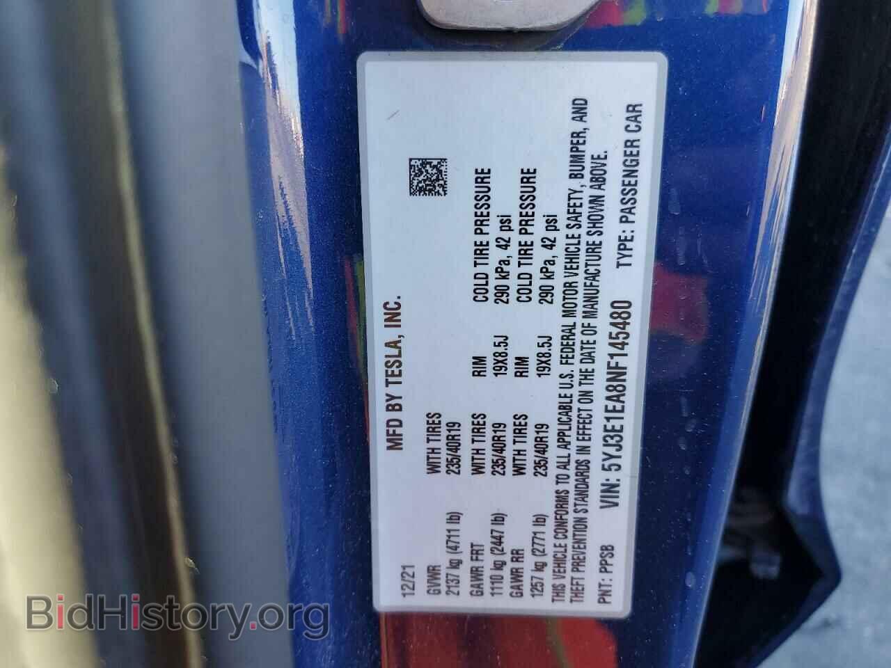 2022 TESLA MODEL 3 - VIN: 5YJ3E1EA8NF145480 - Photo 12