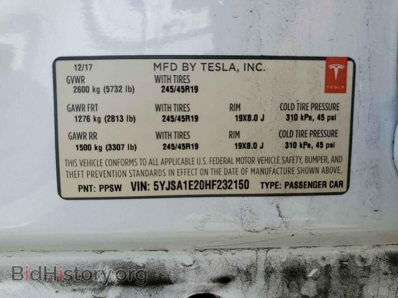 2017 TESLA MODEL S - VIN: 5YJSA1E20HF232150 - Photo 13