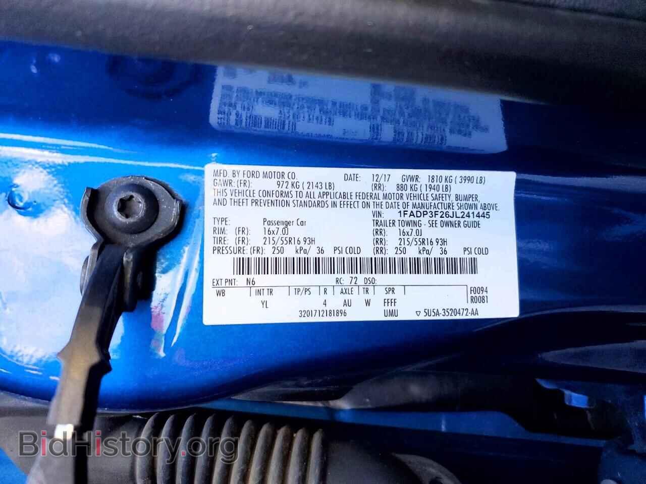 2018 FORD FOCUS - VIN: 1FADP3F26JL241445 - Фото 12