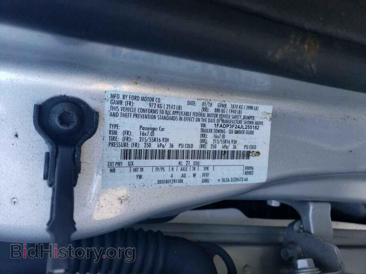 2018 FORD FOCUS - VIN: 1FADP3F24JL255182 - Фото 12