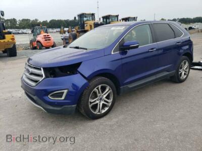 2015 Ford EDGE Titanium, синий — VIN 2FMTK4K97FBB42858, Copart
