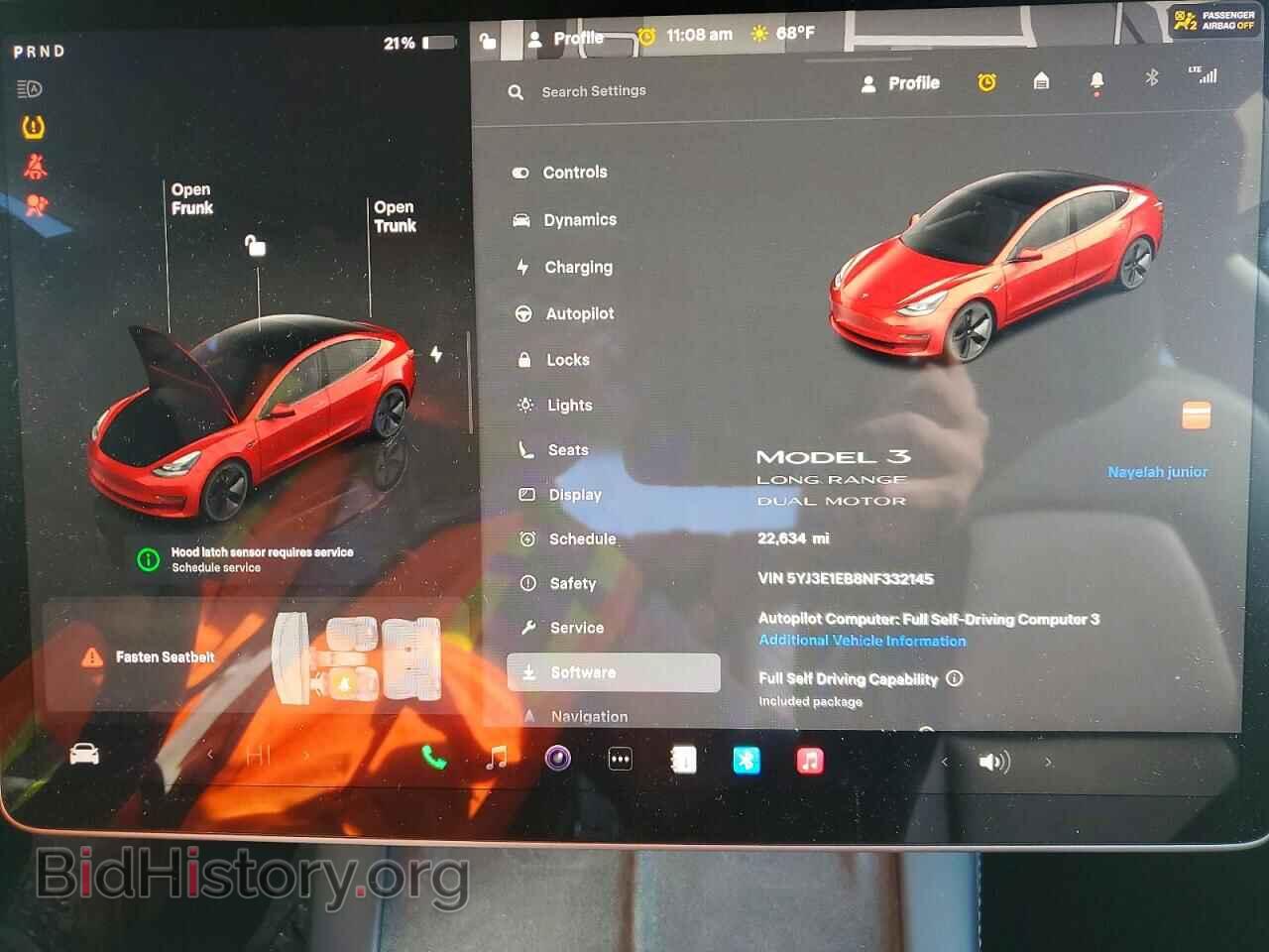 2022 TESLA MODEL 3 - VIN: 5YJ3E1EB8NF332145 - Photo 9