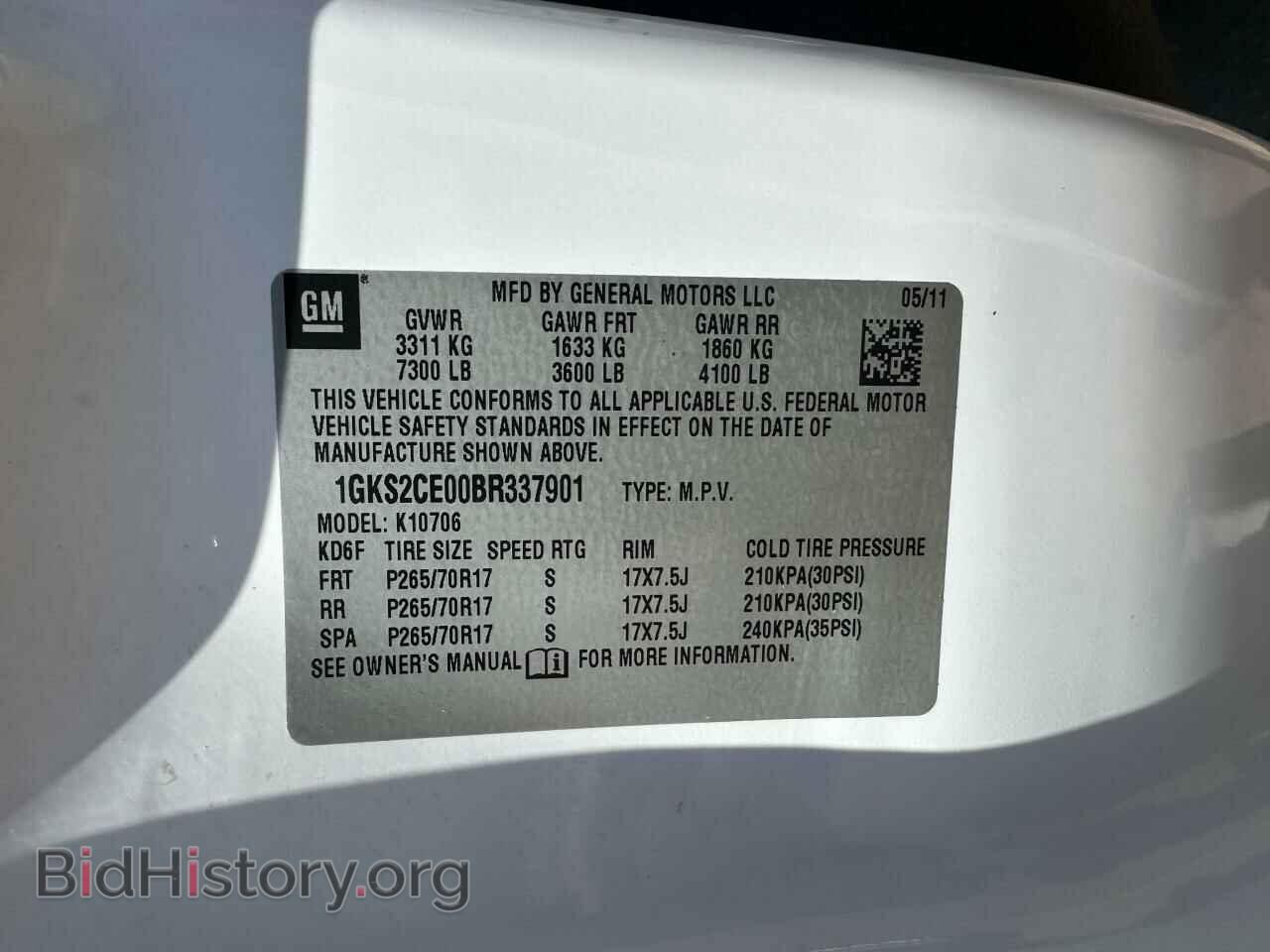 2011 GMC YUKON - VIN: 1GKS2CE00BR337901 - Фото 10