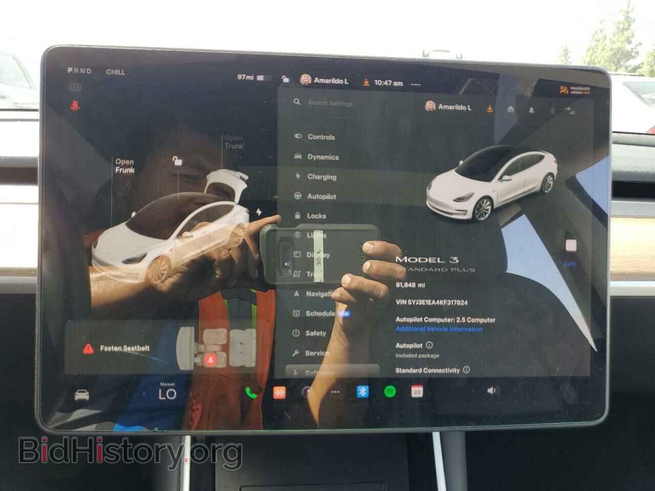 2019 TESLA MODEL 3 - VIN: 5YJ3E1EA4KF317824 - Фото 9