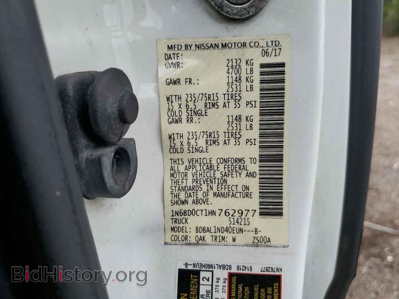 2017 NISSAN FRONTIER - VIN: 1N6BD0CT1HN762977 - Фото 9