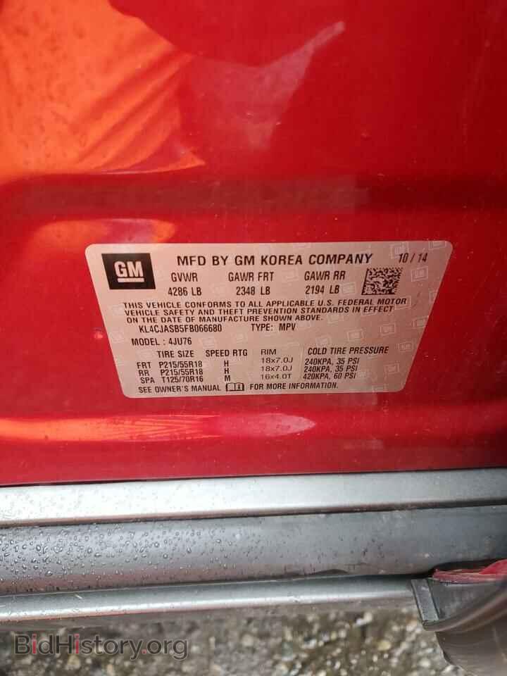 2015 BUICK ENCORE - VIN: KL4CJASB5FB066680 - Фото 12