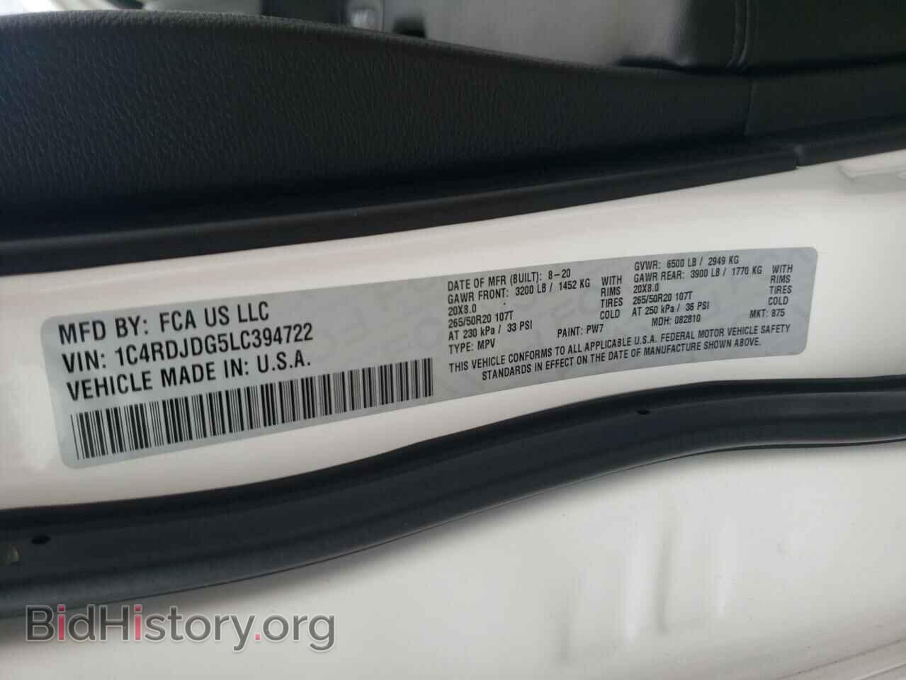 2020 DODGE DURANGO - VIN: 1C4RDJDG5LC394722 - Фото 13