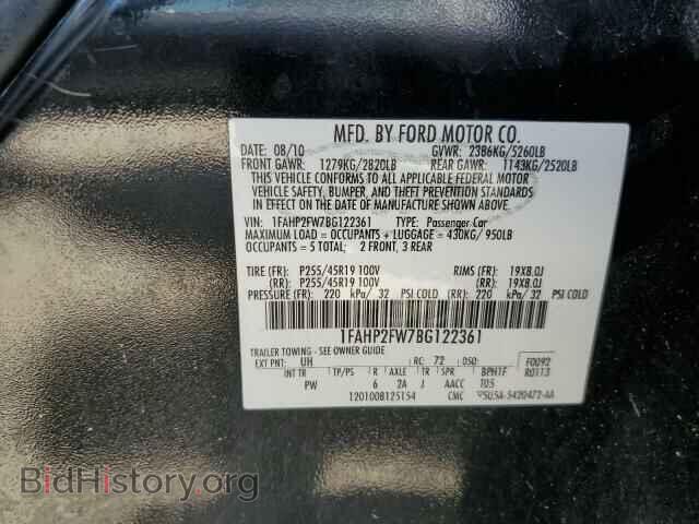 2011 FORD TAURUS - VIN: 1FAHP2FW7BG122361 - Photo 10