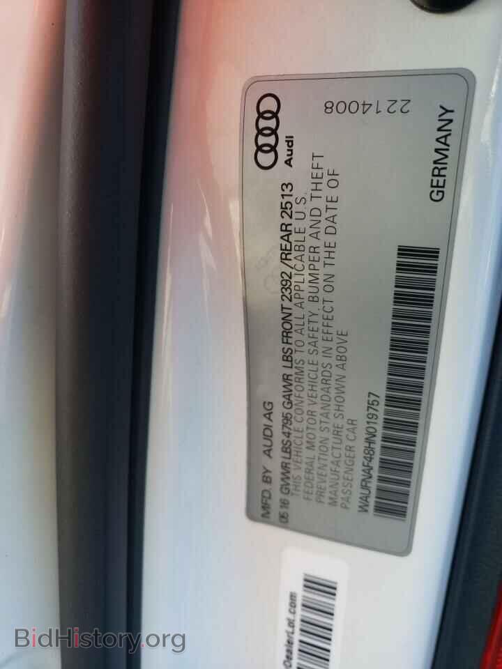 2017 AUDI A4 - VIN: WAUFNAF48HN019757 - Фото 12