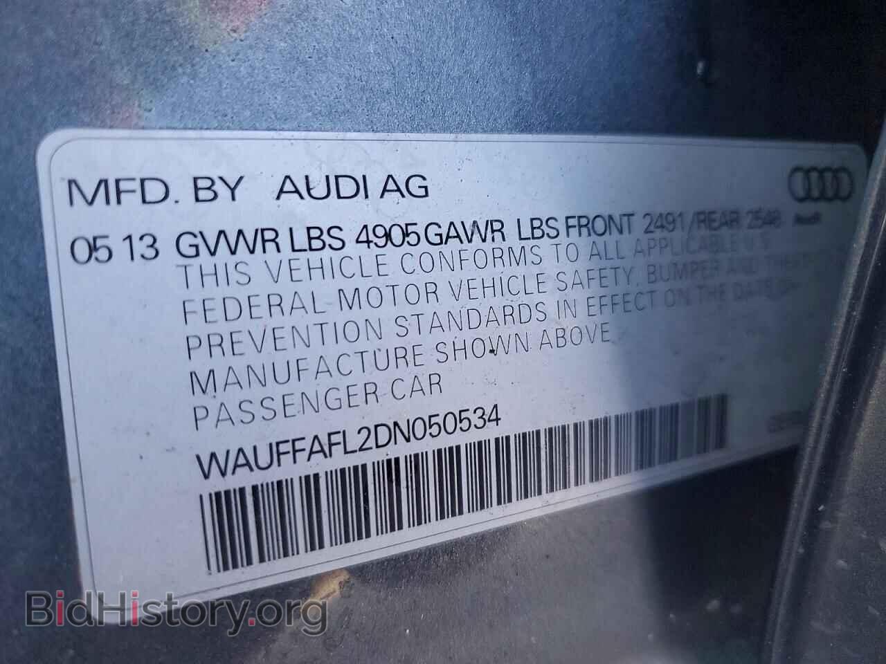 2013 AUDI A4 - VIN: WAUFFAFL2DN050534 - Фото 12