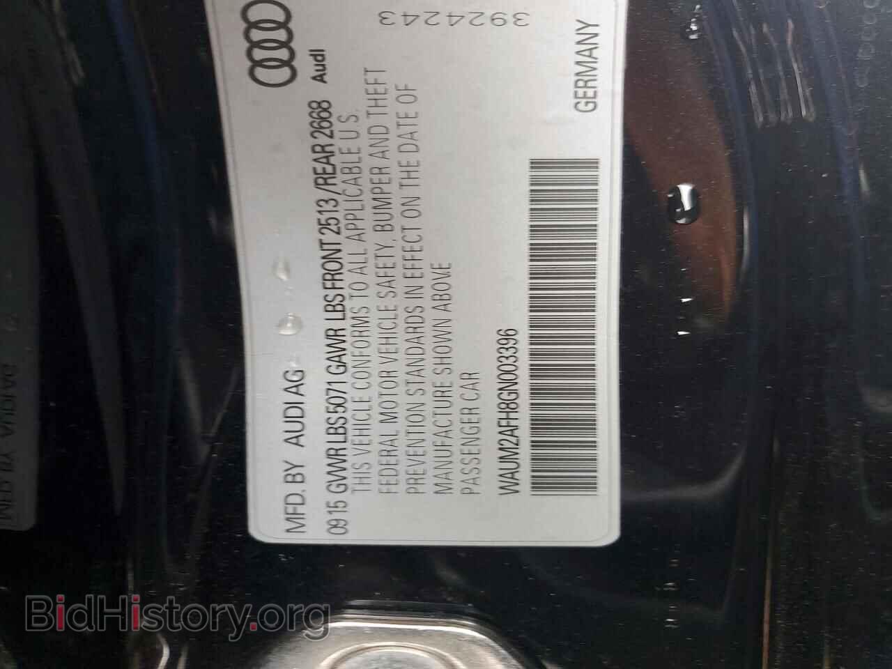 2016 AUDI A5 - VIN: WAUM2AFH8GN003396 - Photo 12