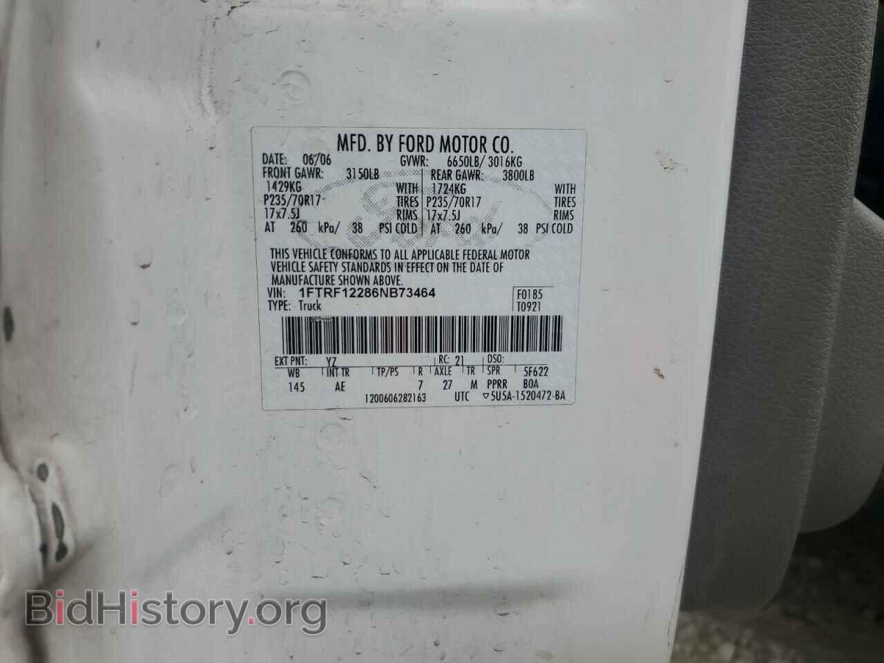 2006 FORD All Models - VIN: 1FTRF12286NB73464 - Photo 13