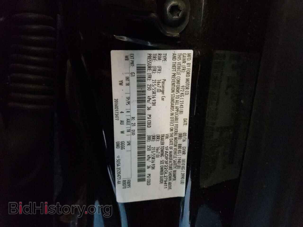 2016 FORD FOCUS - VIN: 1FADP3F22GL279411 - Фото 12