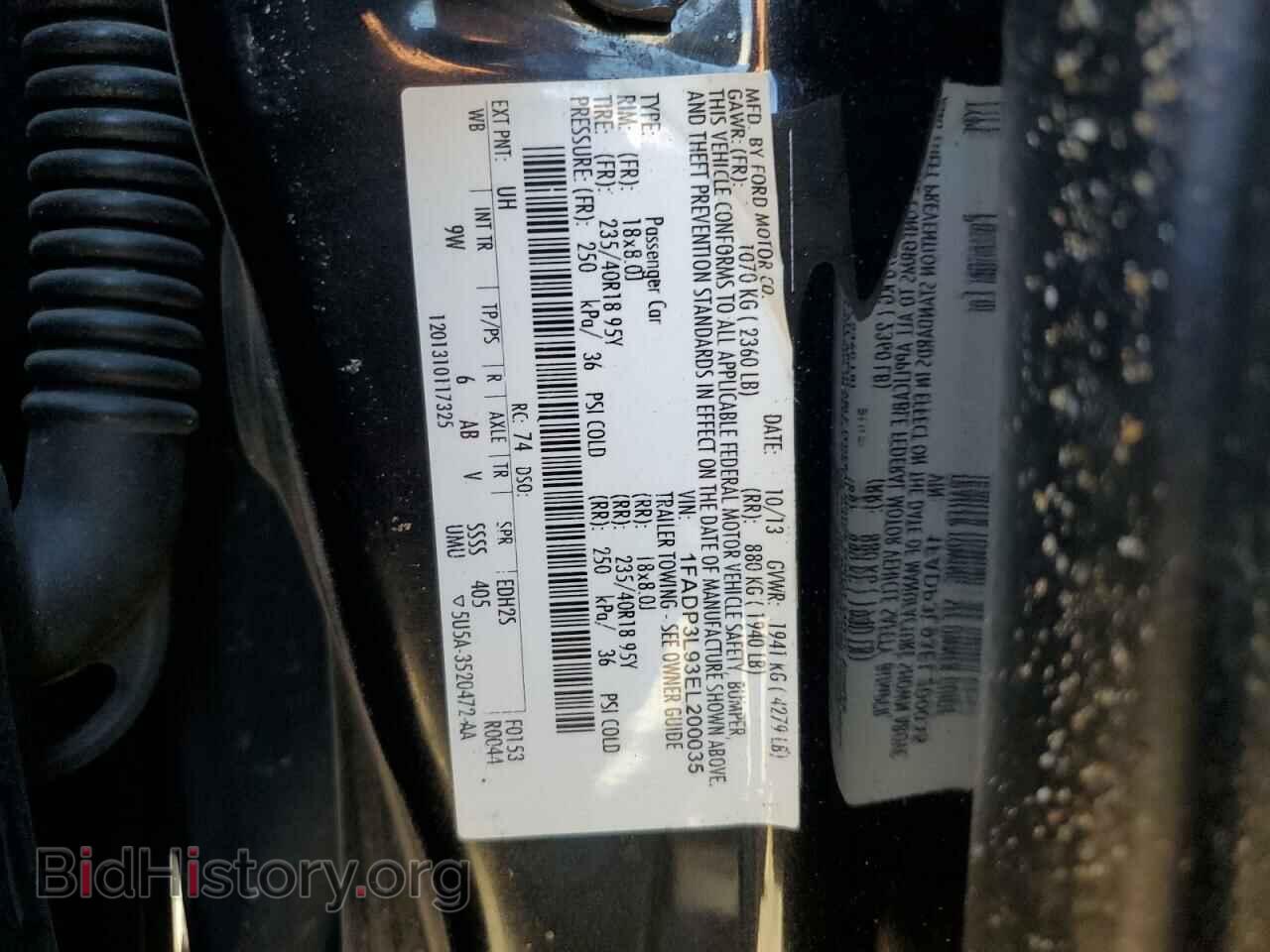 2014 FORD FOCUS - VIN: 1FADP3L93EL200035 - Фото 12