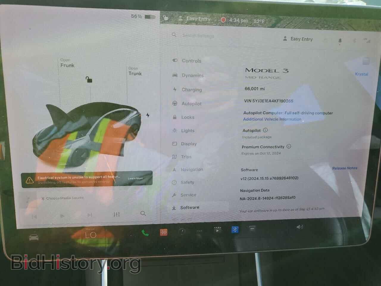 2019 TESLA MODEL 3 - VIN: 5YJ3E1EA4KF190265 - Фото 9