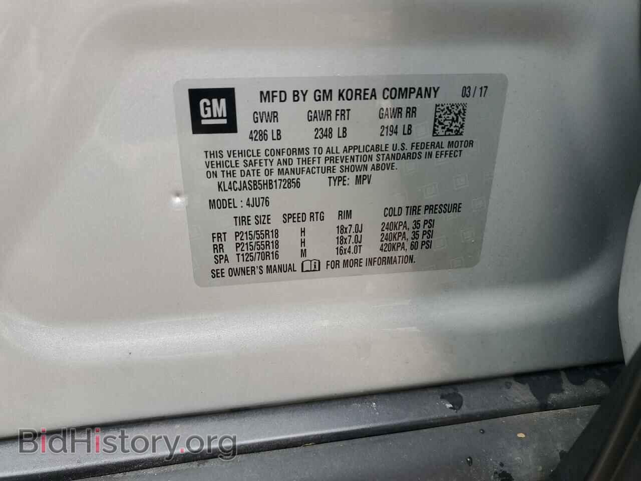 2017 BUICK ENCORE - VIN: KL4CJASB5HB172856 - Photo 13