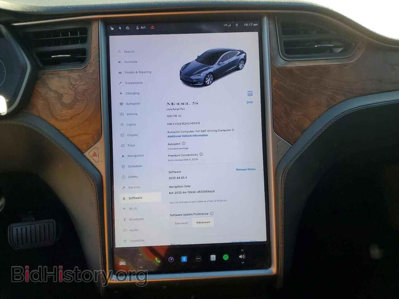 2020 TESLA MODEL S - VIN: 5YJSA1E2XLF415113 - Photo 9
