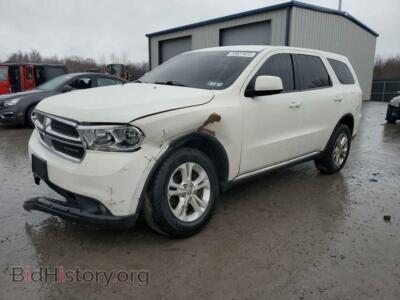 2012 Dodge DURANGO SXT, white — VIN 1C4RDJAG7CC293220, Copart