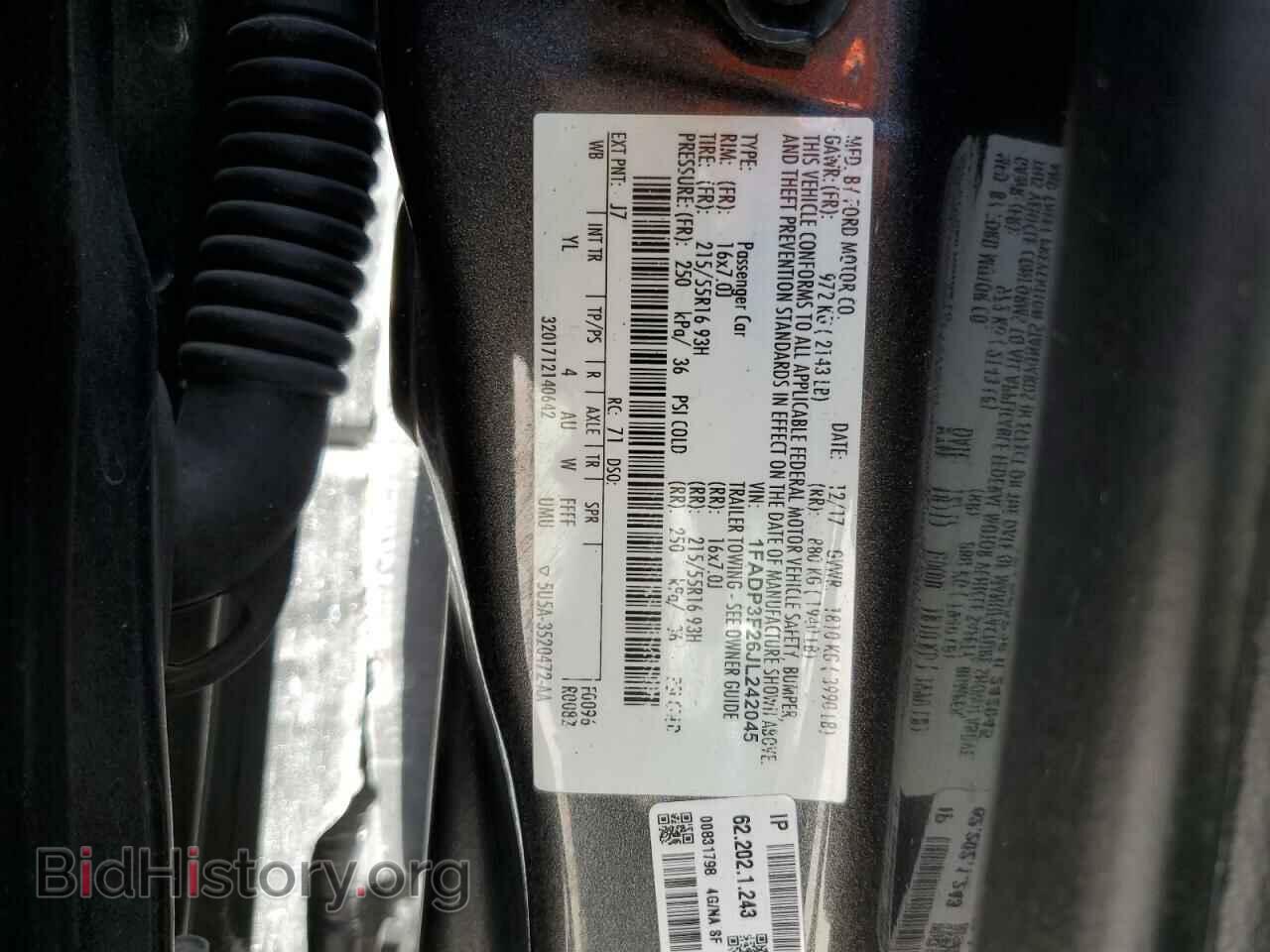 2018 FORD FOCUS - VIN: 1FADP3F26JL242045 - Фото 12