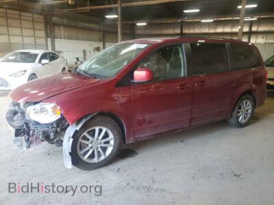 2014 Dodge CARAVAN Grand Cara, red — VIN 2C4RDGCG9ER388579, Copart