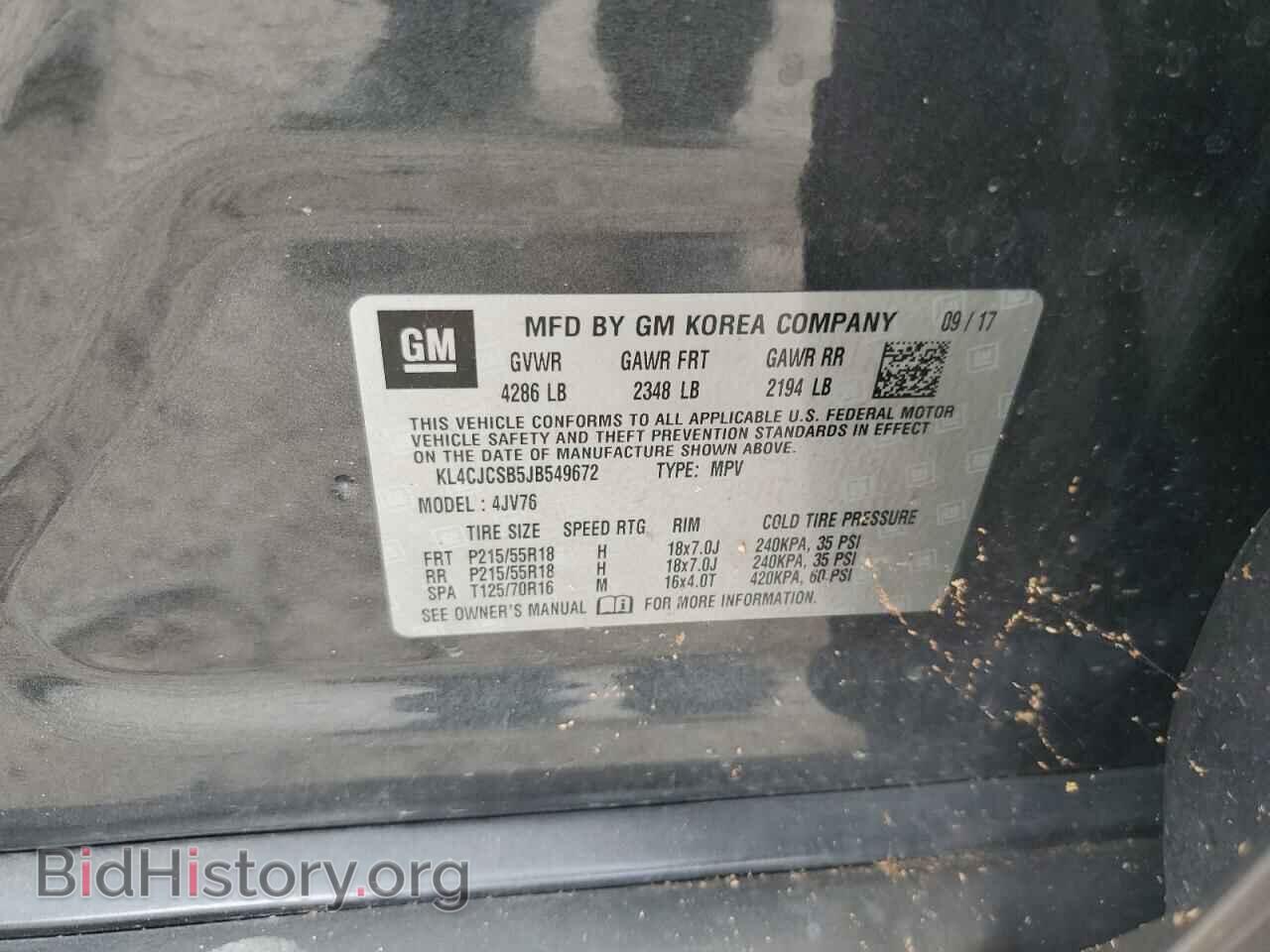 2018 BUICK ENCORE - VIN: KL4CJCSB5JB549672 - Photo 13