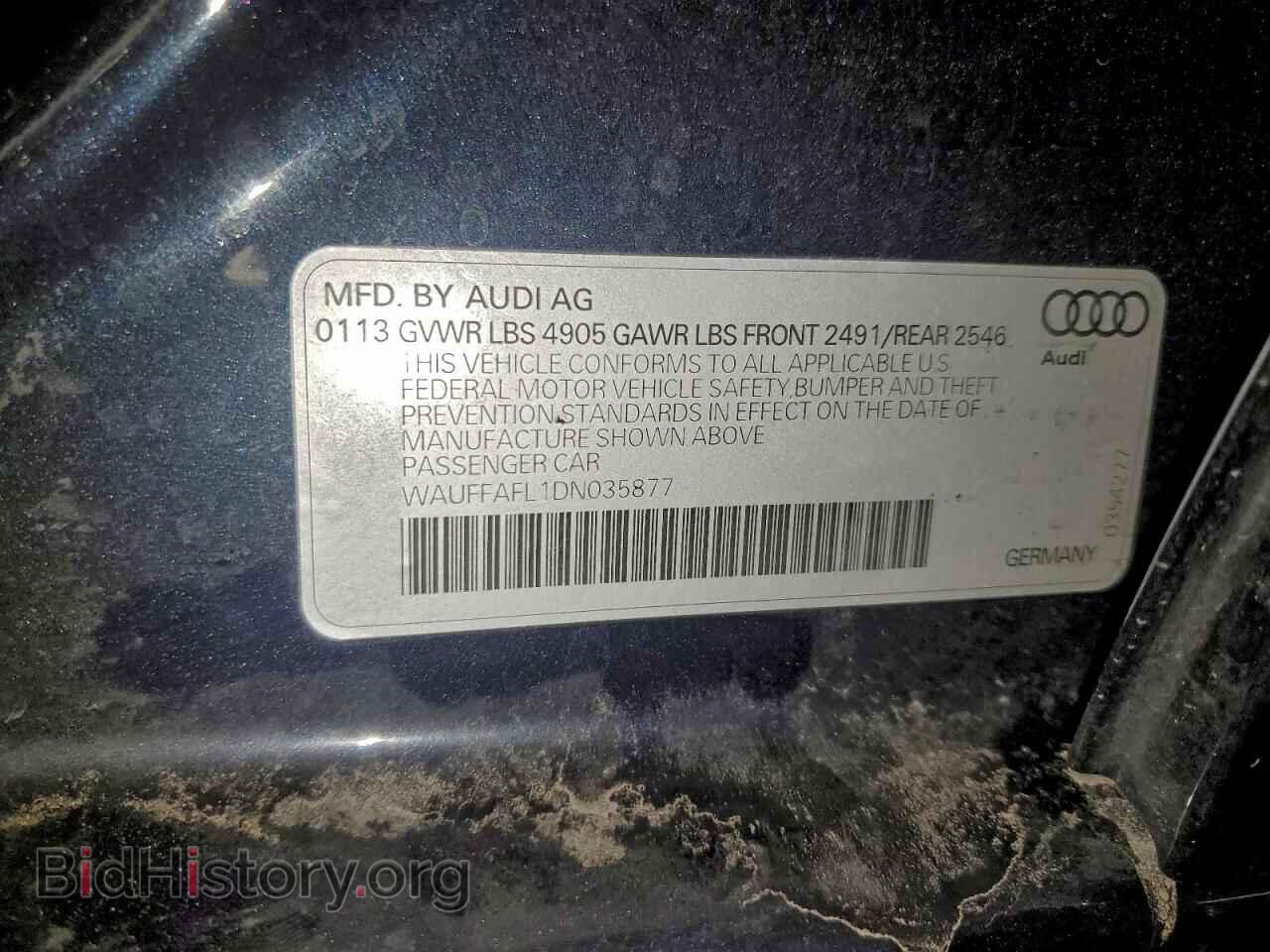 2013 AUDI A4 - VIN: WAUFFAFL1DN035877 - Фото 12
