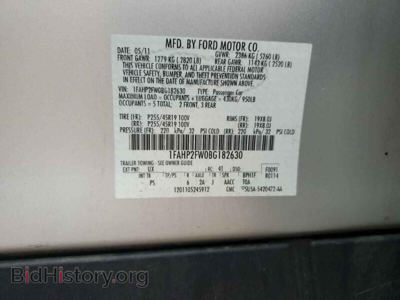 2011 Ford TAURUS (VIN 1FAHP2FW0BG182630) — photo 12 of 12