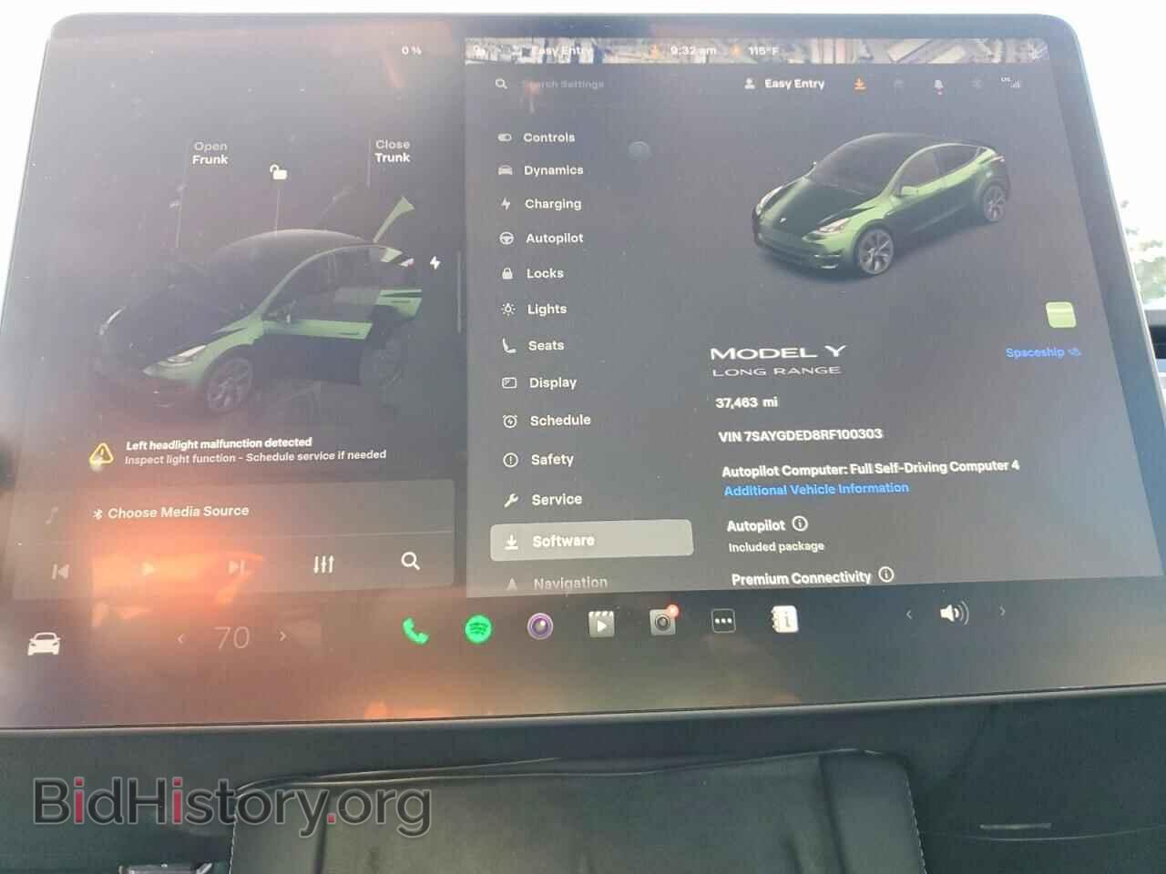 2024 TESLA MODEL Y - VIN: 7SAYGDED8RF100303 - Фото 9