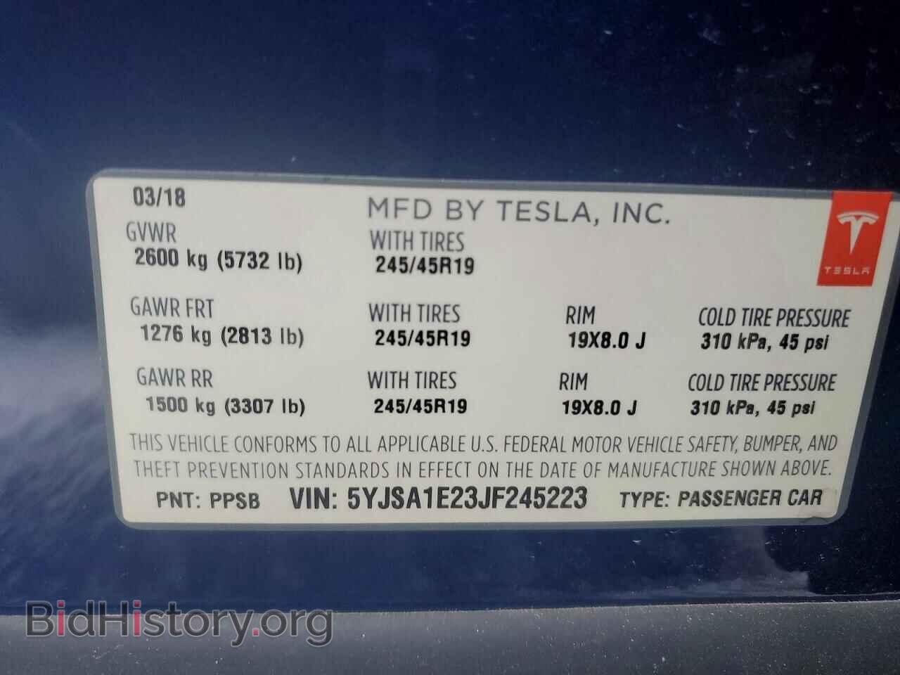 2018 TESLA MODEL S - VIN: 5YJSA1E23JF245223 - Photo 12